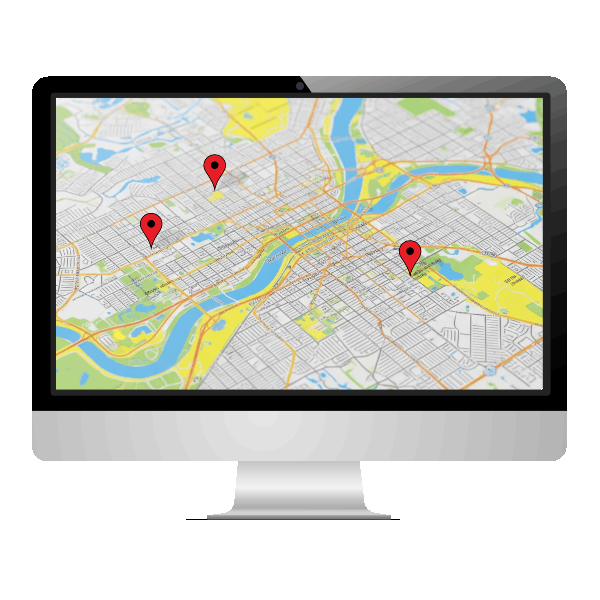 Pins moving on map of iMac screen